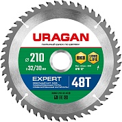 URAGAN Expert 210х32/30мм 48Т, диск пильный по дереву36802-210-32-48_z01