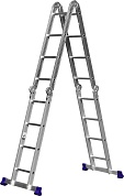 СИБИН ЛТ-44 4x4 ступени, алюминиевая, четырехсекционная лестница-трансформер (38852)38852