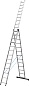 СИБИН 13 ступеней, со стабилизатором, алюминиевая, трехсекционная лестница (38833-13)