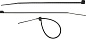 СИБИН ХС-Ч 4.5 х 200 мм, нейлон РА66, хомуты-стяжки черные, 100 шт (3788-45-200)