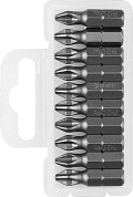 ЗУБР 10 шт, PH2 25 мм, Кованые биты (26001-2-25-10)26001-2-25-10