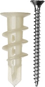 ЗУБР ДРИВА 33 мм, дюбель со сверлом для гипсокартона с саморезом нейлоновый, 4 шт (4-301266)4-301266