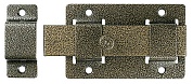 ЗД-02 для дверей, 75х115 мм, усиленная, плоский засов, цвет бронза, накладная задвижка (37778-2)37778-2