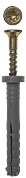 ЗУБР 6 x 80 мм, цилиндрический бортик, дюбель-гвоздь полипропиленовый, 5 шт (4-301366-06-080)4-301366-06-080