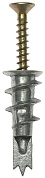 ЗУБР ДРИВА 33 мм, дюбель со сверлом для гипсокартона с саморезом металлический, 3 шт (4-301286)4-301286
