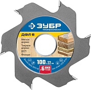 ЗУБР ДФЛ 6, 100х22мм, 6 резцов, дисковая фреза для ламельного фрезера36970-100