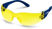 ЗУБР БАРЬЕР жёлтые, облегчённые, линза устойчивая к царапинам и запотеванию, открытого типа, защитные очки (110488)110488