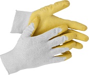 STAYER PROTECT, эластичные, натуральный хлопок, размер L-XL, перчатки с латексным обливом (11408-XL)11408-XL