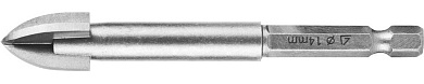 STAYER 14 мм, 4х кромка, HEX 1/4, Сверло по стеклу и кафелю (2985-14)2985-14_z01