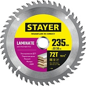 STAYER LAMINATE 235 x 32/30мм 72Т, диск пильный по ламинату, аккуратный рез3684-235-32-72_z01