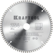KRAFTOOL Multi Material 254х30мм 80Т, диск пильный по алюминию36953-254-30