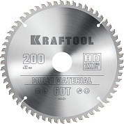 KRAFTOOL Multi Material 200х32мм 60Т, диск пильный по алюминию36953-200-32