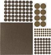 STAYER коричневый, самоклеящихся, 125 шт., набор мебельных накладок (40916-H125)40916-H125