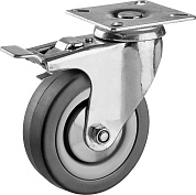 ЗУБР d=75 мм, г/п 50 кг, поворотное колесо c тормозом резина/полипропилен (30956-75-B)30956-75-B