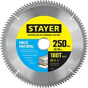 STAYER MULTI MATERIAL 250х32/30мм 100Т, диск пильный по алюминию, супер чистый рез3685-250-32-100