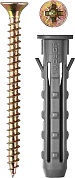 ЗУБР 6х40 / 4.0х50 мм, распорный дюбель полипропиленовый с саморезом, 10 шт (30661-06-40)30661-06-40