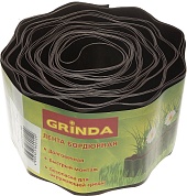 GRINDA размеры 10 см х 9 м, коричневая, полиэтилен низкого давления, бордюрная лента (422247-10)422247-10