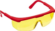ЗУБР СПЕКТР 5 жёлтые, монолинза с дополнительной боковой защитой, открытого типа, Защитные очки (110329)110329