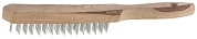ТЕВТОН 4 ряда, деревянная рукоятка, стальная, Щетка проволочная (3503-4)3503-4