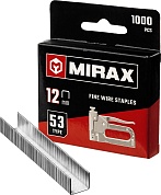 MIRAX тип 53 (A/10/JT21) 12 мм, 1000 шт, калибр 23GA, скобы для степлера (3153-12)3153-12