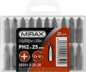 MIRAX PH 2, 25 мм, 20 шт, Биты (26251-2-25-20)26251-2-25-20