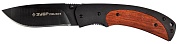 ЗУБР Норд 190 мм, лезвие 80 мм, металлическая рукоятка с деревянными вставками, складной нож (47708)47708