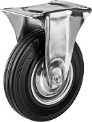 ЗУБР d=125 мм, г/п 100 кг, игольчатый подшипник, неповоротное колесо резина/металл, Профессионал (30936-125-F)30936-125-F