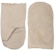 Защита от мех. воздействий, двунитка с защитой от скольжения ПВХ, XL, хлопчатобумажные рукавицы (11413)11413