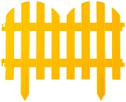 GRINDA Палисадник, размеры 28х300 см, желтый, декоративный забор (422205-Y)422205-Y