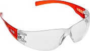 ЗУБР прозрачные, облегчённые, широкая монолинза, открытого типа, защитные очки (110325)110325_z01