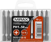 MIRAX PH 1, 50 мм, 10 шт, Биты (26253-1-50-10)26253-1-50-10