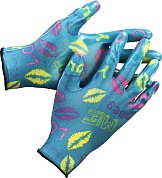 GRINDA прозрачное нитриловое покрытие, синие, размер L-XL, садовые перчатки (11296-XL)11296-XL