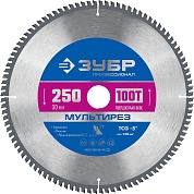 ЗУБР Мультирез 250 x 30мм 100Т, диск пильный по алюминию36907-250-30-100_z01