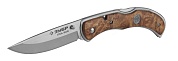 ЗУБР Норманн 220 мм, лезвие 95 мм, рукоятка с деревянными накладками, складной нож (47714)47714