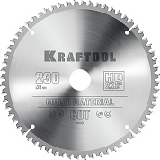 KRAFTOOL Multi Material 230х30мм 64Т, диск пильный по алюминию36953-230-30