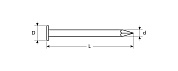 ЗУБР 80 х 3.0 мм, гвозди с большой потайной головкой, цинк, 180 шт (4-305091-30-080)4-305091-30-080