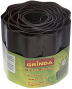 GRINDA размеры 15 см х 9 м, коричневая, полиэтилен низкого давления, бордюрная лента (422247-15)422247-15