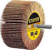 STAYER d 80 x 40 мм, P80, на шпильке d 6 мм, Круг шлифовальный лепестковый (36609-080)36609-080