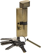 ЗУБР 90 мм, цвет латунь, 6-PIN, тип ключ-защелка, цилиндровый механизм (52107-90-1)52107-90-1