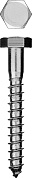 ЗУБР ШДШ DIN 571, 160 х 10 мм, шуруп с шестигранной головкой, цинк, 1 шт (4-300456-10-160)4-300456-10-160