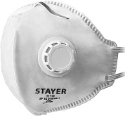 STAYER FV-80 класс защиты FFP1, плоская, с клапаном выдоха, фильтрующая полумаска (11113)11113_z01