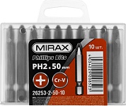 MIRAX PH 2, 50 мм, 10 шт, Биты (26253-2-50-10)26253-2-50-10