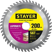 STAYER LAMINATE 200 x 32/30мм 56T, диск пильный по ламинату, аккуратный рез3684-200-32-56_z01