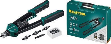 KRAFTOOL NUT-12 М3-М12, резьбовой двуручный заклепочник в кейсе (31183)31183