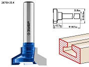 ЗУБР 25.4x12.7мм, высота 12.7мм, фреза пазовая Т-образная №228750-25.4