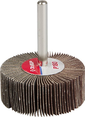 ЗУБР d 50 x 20 мм, P180, на шпильке d 6мм, Круг шлифовальный лепестковый (36601-180)36601-180