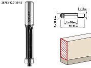 ЗУБР 12.7x38мм, хвостовик 12мм, фреза кромочная с нижним подшипником28783-12.7-38-12