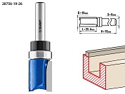 ЗУБР 19x26мм, хвостовик 8мм, фреза пазовая прямая с верхним подшипником28756-19-26