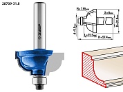 ЗУБР 31,8x17мм, радиус 8мм, фреза кромочная калевочная №728709-31.8