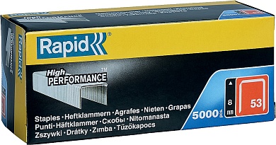 RAPID узкие тип 53 8 мм, 5000 шт, Супертвердые профессиональные скобы (11857050)11857050